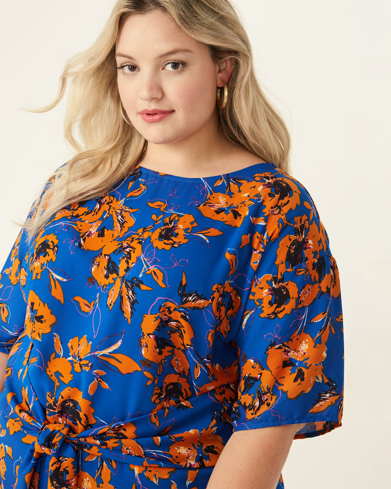 Front of plus size Kara Tie-Front Top by Molly&Isadora | Dia&Co | dia_product_style_image_id:175751